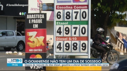 Preço da gasolina e do etanol tem novo aumento em Goiás