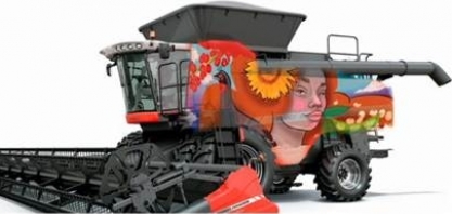 Artistas brasileiros criam artes para personalizar colheitadeiras Massey Ferguson