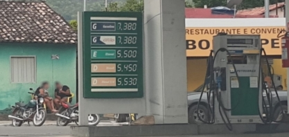 Gasolina chega a R$ 7,38 em posto de Campos Belos