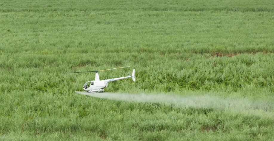 Helicópteros prometem ser mais eficientes, econômicos, ágeis e seguros no combate as plantas daninhas. (Foto: Baldan Soluções Integradas)