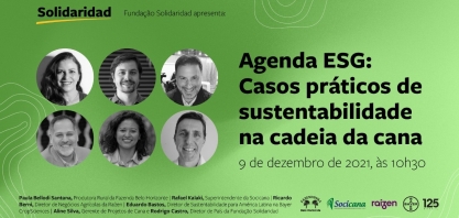 Webinar “Agenda ESG: Casos práticos de sustentabilidade na cadeia da cana”