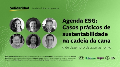 Webinar “Agenda ESG: Casos práticos de sustentabilidade na cadeia da cana”
