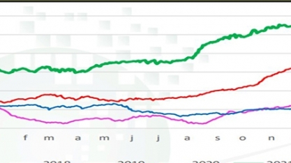 Em novembro, as vendas internas do açúcar remuneraram, em média, 18,66% a mais que as externas