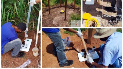 Alcoolvale realiza coleta das águas superficiais e subterrâneas