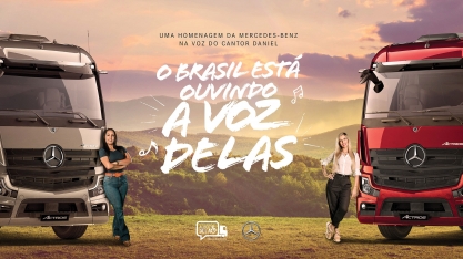 Mercedes-Benz homenageia caminhoneiras e cristais com um jingle especialmente composto para elas