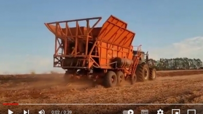 Plantio direto de cana sobre palhada de soja com plantadora automatizada