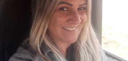 Alba de Moraes, motorista de Rodotrem na Usina Santa Vitória, na live: “Mulheres Caminhoneiras – Na direção dos seus sonhos”