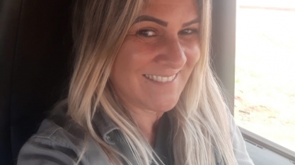 Alba de Moraes, motorista de Rodotrem na Usina Santa Vitória, na live: “Mulheres Caminhoneiras – Na direção dos seus sonhos”