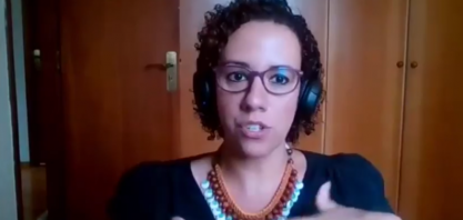 Fernanda Kruse, gerente de Pessoas & Organização da Atvos, no Encontro Cana Substantivo Feminino On-line