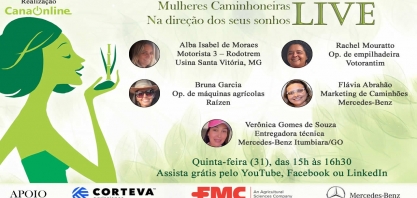Confira os links para acompanhar a live: “Mulheres caminhoneiras – Na direção dos seus sonhos”