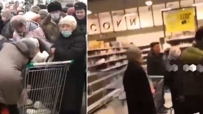 Vídeo: Russos brigam por açúcar em supermercados após sanções contra Moscou