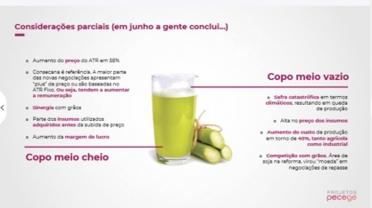 Safra canavieira 2021/22 foi maravilhosa em termos de margens