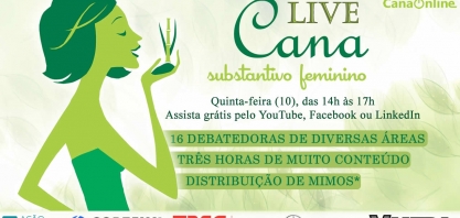 Confira a Programação Encontro Cana Substantivo Feminino On-line 2022. Participe!