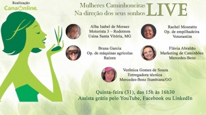 Live “Mulheres Caminhoneiras – Na direção dos seus sonhos”