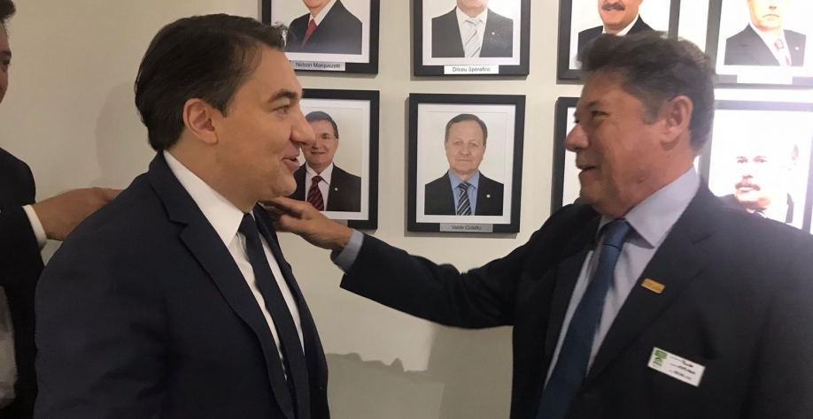 Deputado Sérgio Souza (MDB/PR) Presidente da Frente Parlamentar da Agropecuária  (FPA) e Paulo Leal presidente da Feplana - Crédito: Divulgação