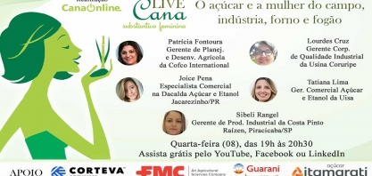 Live: “O açúcar e a mulher do campo, indústria, forno e fogão”, acontece em a 08 de junho das 19h00 às 20h30
