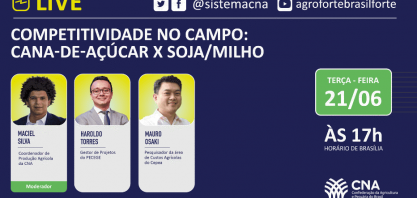 Live - Competitividade no campo: Cana-de-açúcar x Soja/Milho