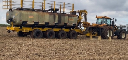Tecnologia para aplicação localizada de vinhaça enriquecida com fertilizantes otimiza adubação nos canaviais
