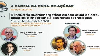 A indústria sucroenergética será discutida na 4ª edição do Esalqshow