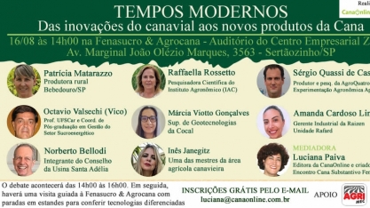 Debate sobre as inovações no setor sucroenergético e visita à Fenasucro & Agrocana