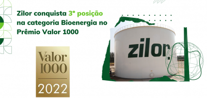 Zilor é a 3ª maior empresa do setor de Bioenergia no Anuário Valor 1000