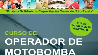 Cocal promove curso gratuito de operador de motobomba
