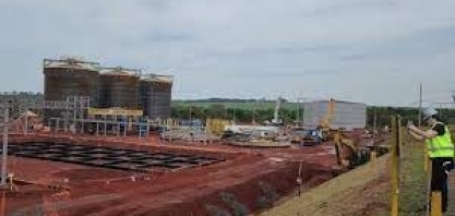 Construção da planta de E2G no Bioparque Bonfim, da Raízen em Guariba, SP, segue em ritmo acelerado