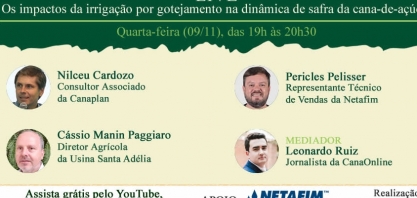 Live “Os impactos da irrigação por gotejamento na dinâmica de safra da cana-de-açúcar”
