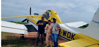 Alcoolvale realiza aplicação aérea de defensivo agrícola