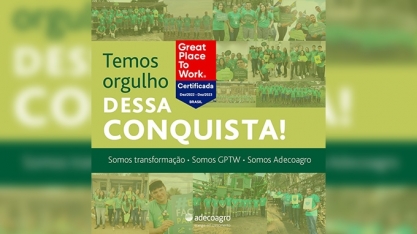 Adecoagro conquista o selo de empresa certificada GPTW