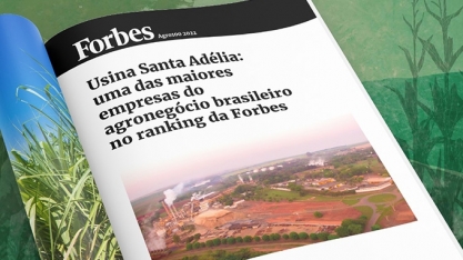 Usina Santa Adélia é uma das 100 Maiores do Agronegócio Brasileiro