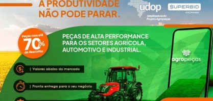 Saldão da Agropeças têm descontos de até 70% em peças novas das associadas UDOP