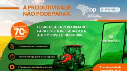 Saldão da Agropeças têm descontos de até 70% em peças novas das associadas UDOP