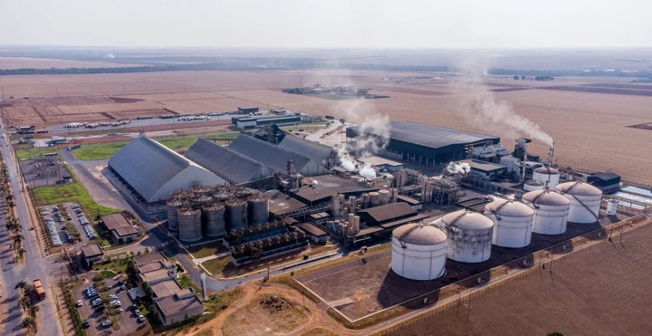 Planta de usina de etanol de milho em Mato Grosso — Foto: Secom-MT