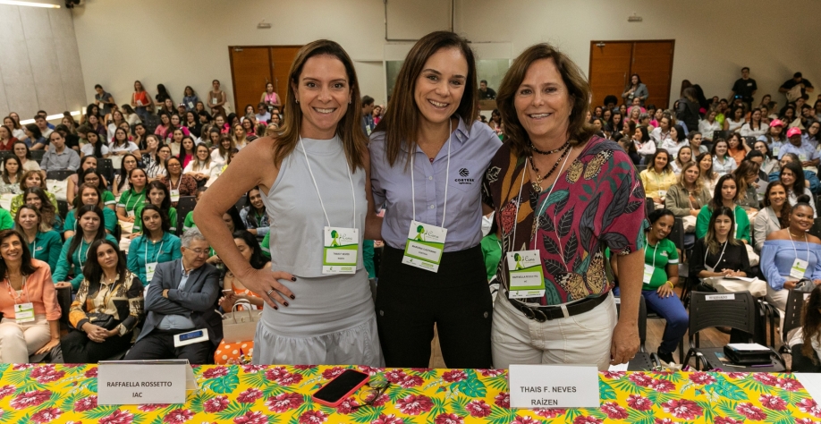 Thaís, Mariana e Raffaella debateram o tema “O mundo do agro está preparado para maior e efetiva atuação feminina?”