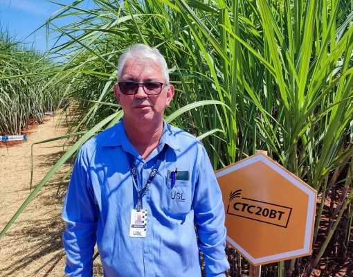 O supervisor agrícola da Usina São Luiz, Marcus Vinícius Lopes, participou em 22 de março do Dia de Campo promovido pelo CTC em parceria com a ADAMA