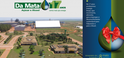 Usina Da Mata completa 17 anos