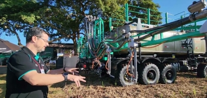Grunner lançou na 28ª Agrishow equipamento na área de aplicação de vinhaça localizada