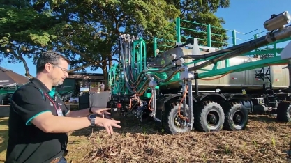 Grunner lançou na 28ª Agrishow equipamento na área de aplicação de vinhaça localizada