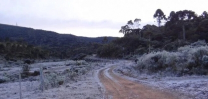 Segunda onda de frio causará mais geada no Sul. Veja a previsão do tempo