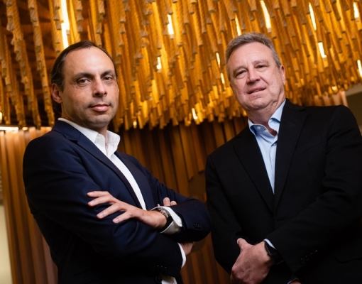 Juan Pablo Llobet, Presidente da Syngenta Produção de Cultivos Brasil e LATAM, e Jorge Buzzetto, Diretor de Operações da Syngenta Proteção de Cultivos na América Latina (crédito: Cláudio Belli)