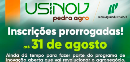 Pedra Agroindustrial lança Programa USINOV para impulsionar inovação no agronegócio