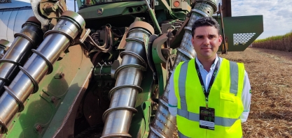 O desempenho da colhedora de cana de duas linhas CH950 da John Deere na Bioenergética Aroeira