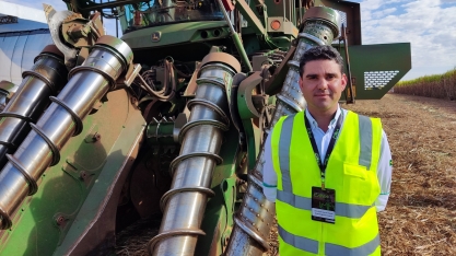 O desempenho da colhedora de cana de duas linhas CH950 da John Deere na Bioenergética Aroeira