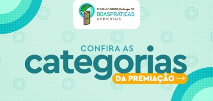 NOVIDADE: 3º Prêmio UDOP/Embrapa de Boas Práticas Ambientais conta com três novas categorias
