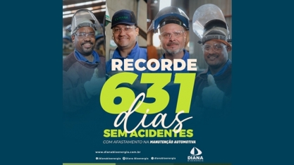 Um Marco de Segurança: 631 dias Sem Acidentes com afastamento no setor de Manutenção Automotiva da Diana Bioenergia