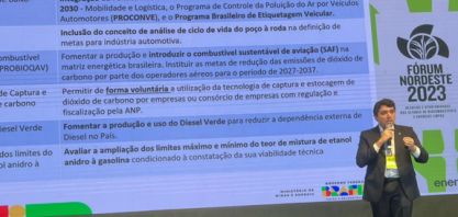 MME participa de discussões sobre biocombustíveis e energias limpas na 12ª edição do Fórum Nordeste