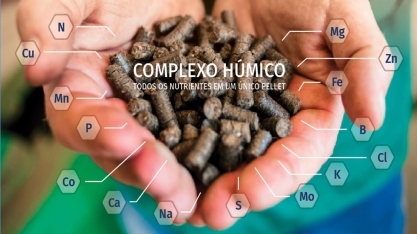 Organominerais peletizados garantem que todos os nutrientes sejam liberados de forma constante, gradativa e homogênea no campo