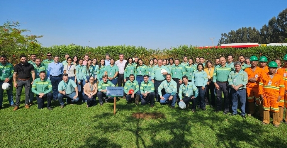Equipe BP Bunge Bioenergia no plantio simbólico das mudas do projeto Bosques do Amanhã