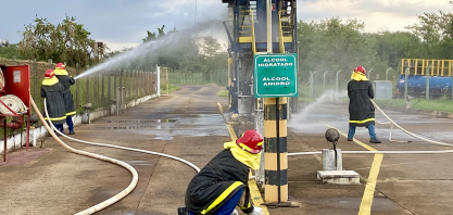 Usina Estiva: simulado de incêndio prepara brigadistas para situação real